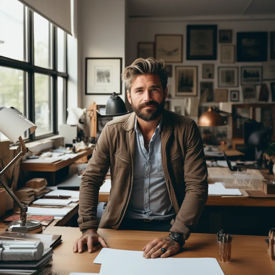 Ritratto Luca Ferri in ufficio